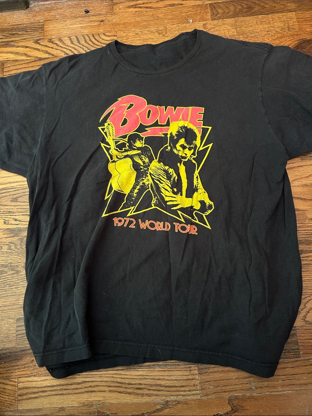 Black Bowie 1972 World Tour Short Sleeve Graphic Tee